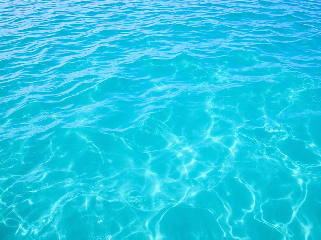 Clear teal Caribbean water surface